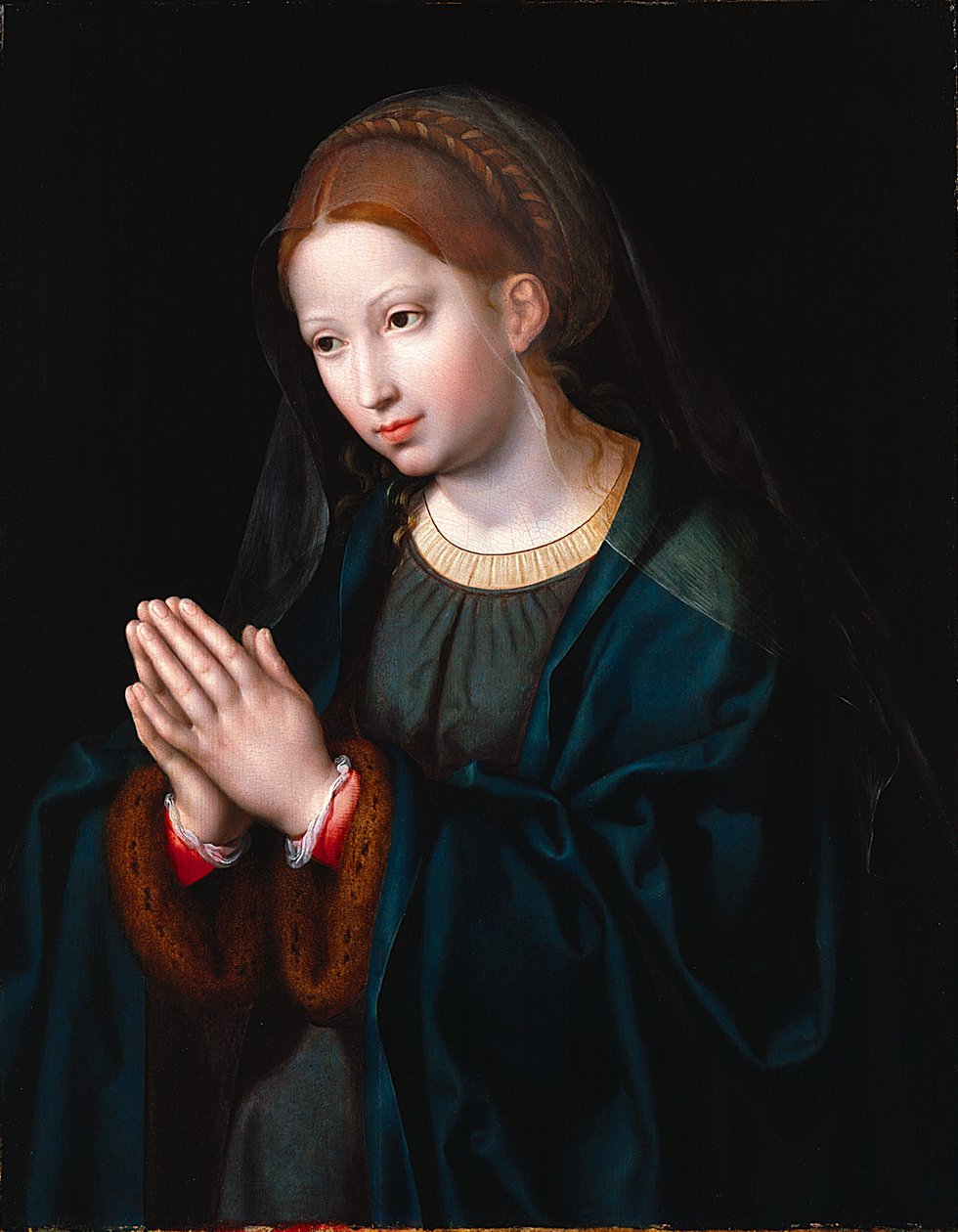 Jomfruen i bøn af Joos van Cleve