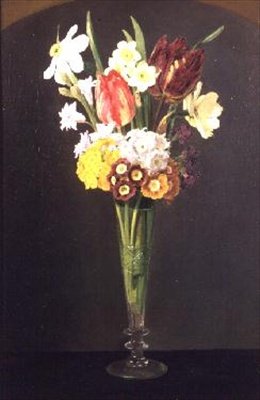 Vase med blomster af Jorgan Roed