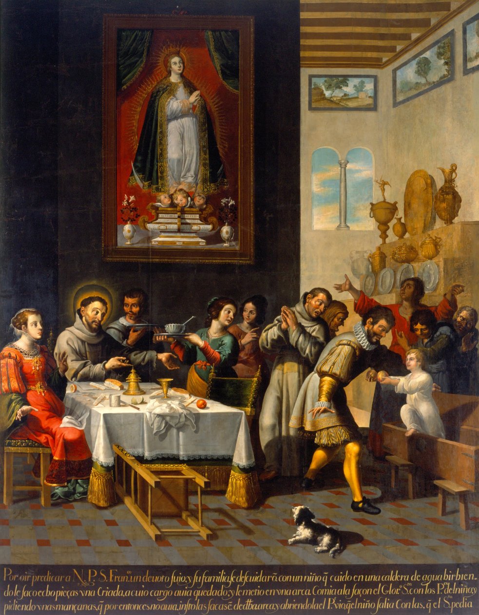 Miracle of Saint Fruncís of Assisi af José Juárez