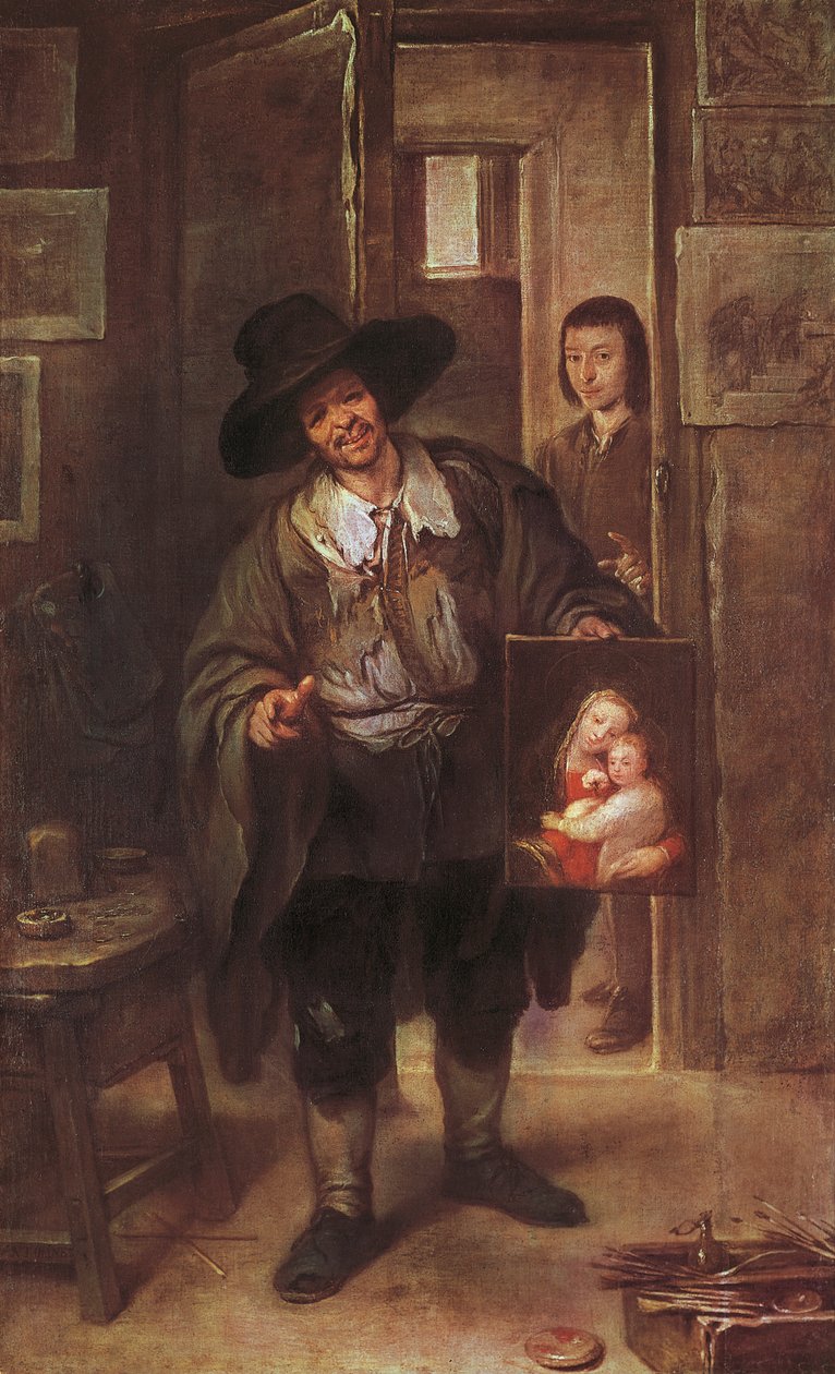 Studio Scene, efter 1670 (olie på lærred) af José Antolínez