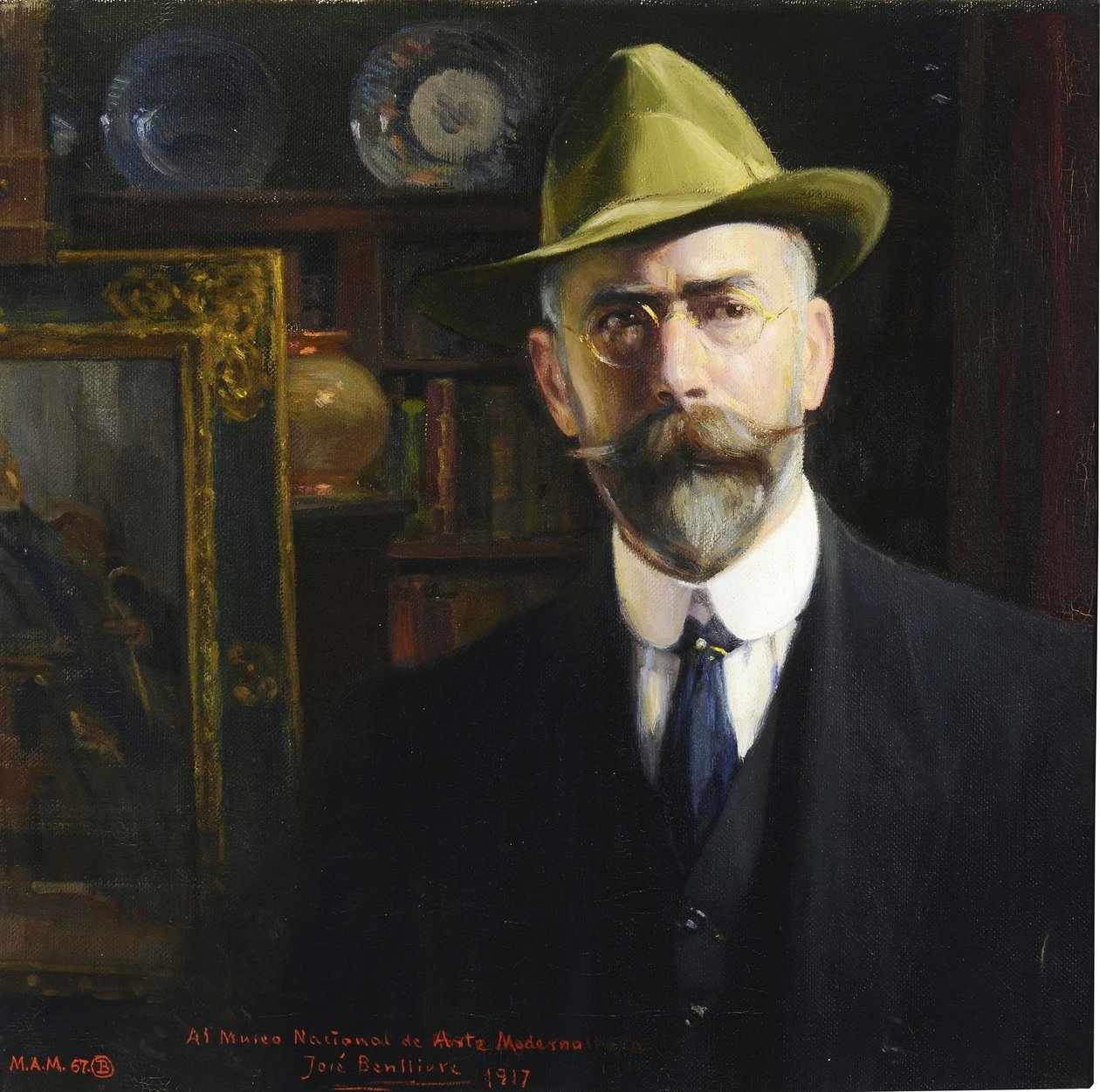 Spansk:  Autorretrato Selvportræt af Jose Benlliure y Gil