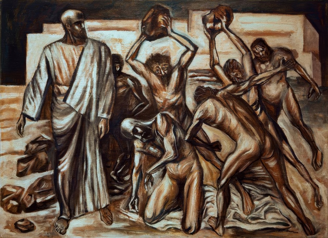Sankt Stefans martyrium af José Clemente Orozco
