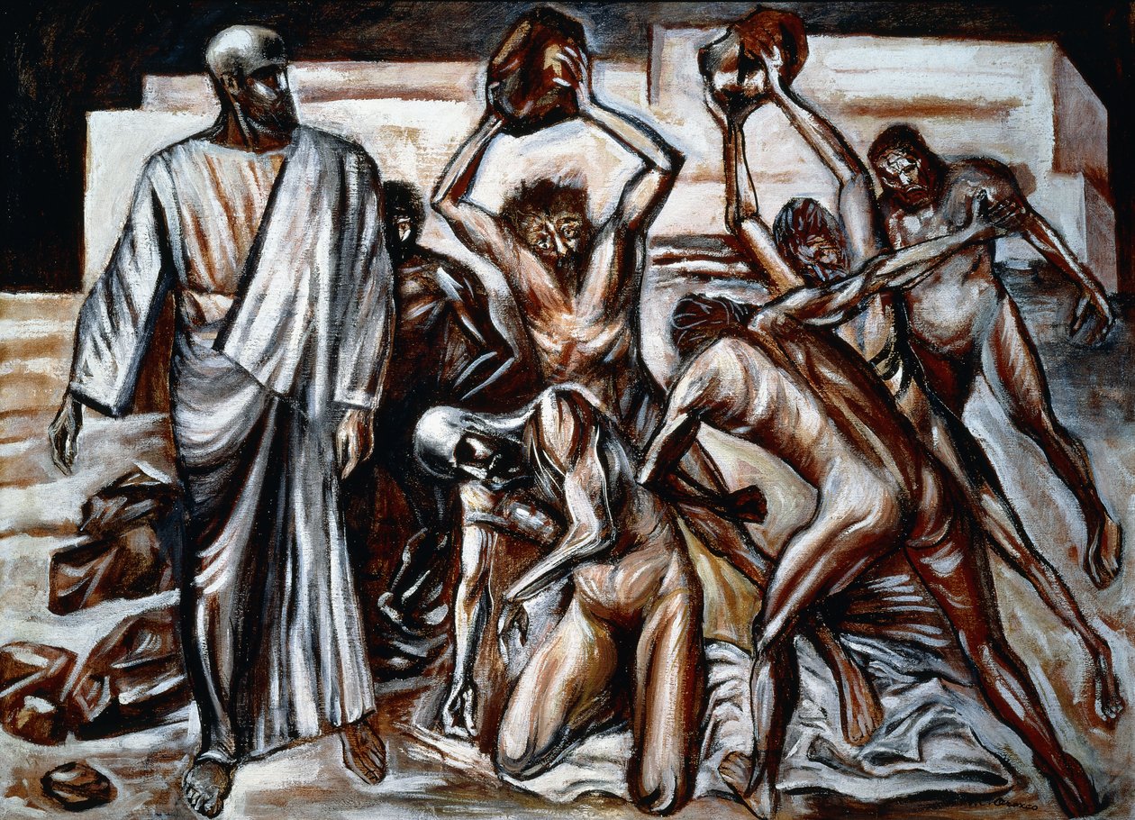 Sankt Estebans martyrium af José Clemente Orozco