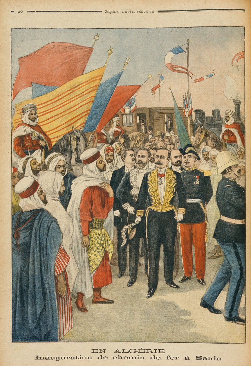 Åbning af Saida-jernbanen i Algeriet, illustration fra "Le Petit Journal", 18. februar 1900 af Jose Belon