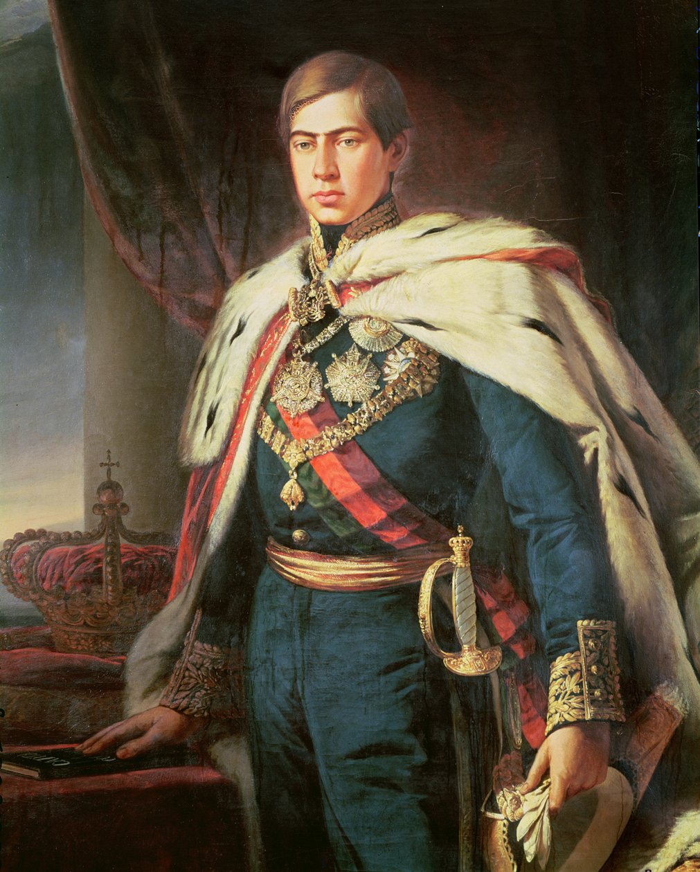 Kong Peter V (1837-61) af Portugal (detaljer) af Jose Rodrigues
