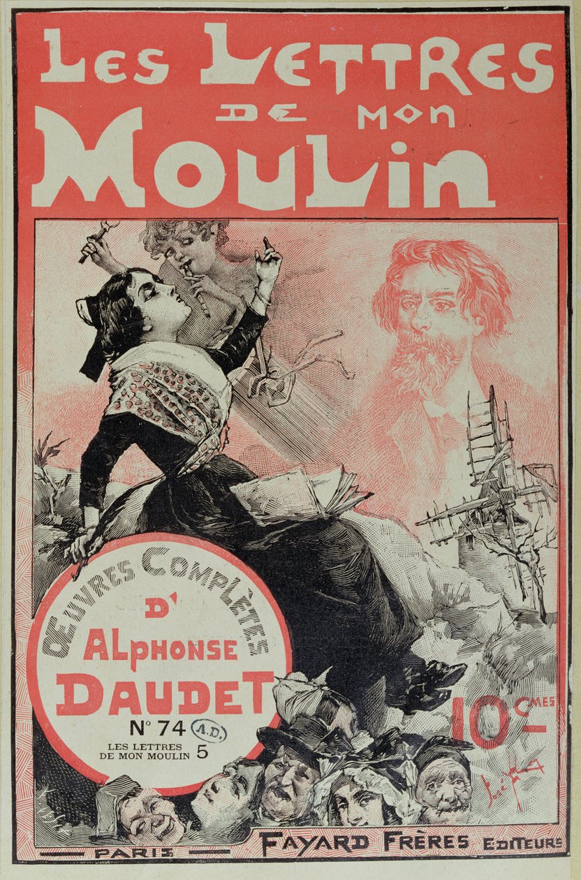 Forsiden af "Les Lettres de Mon Moulin" af Alphonse Daudet (1840-97) af Jose Roy