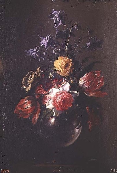Stilleben af blomster af José Antolínez