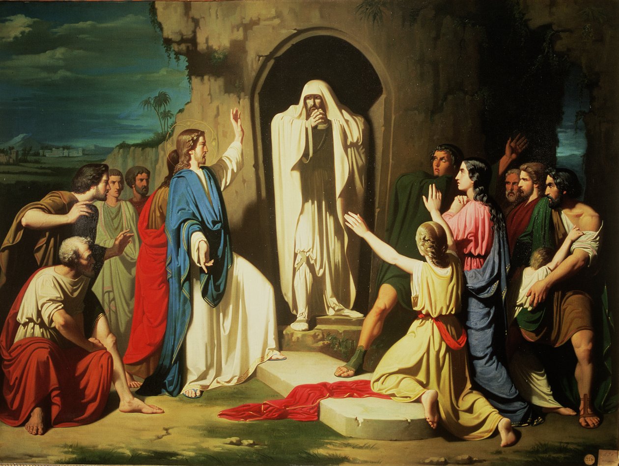 Lazarus opstandelse af Jose Casado del Alisal