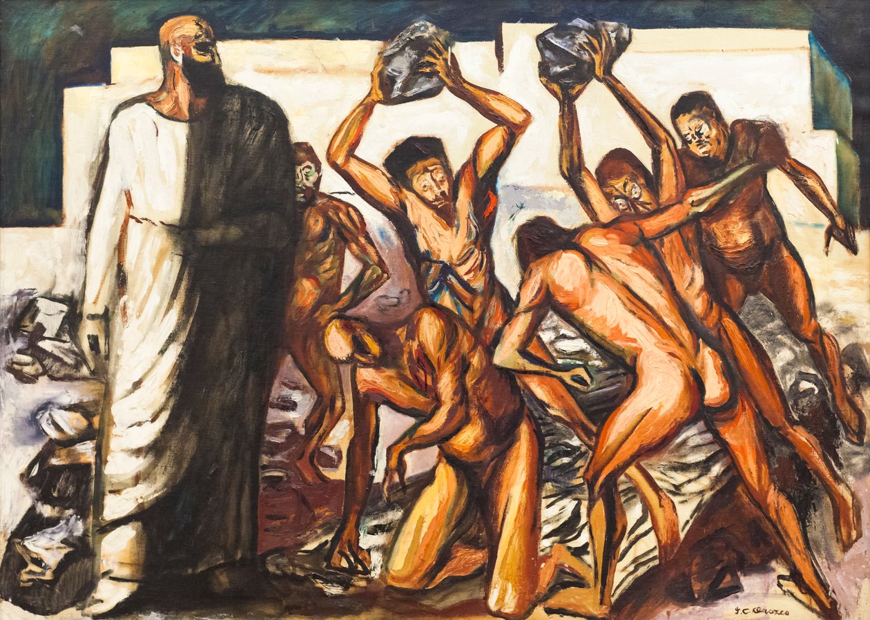 Sankt Stefans martyrium af José Clemente Orozco
