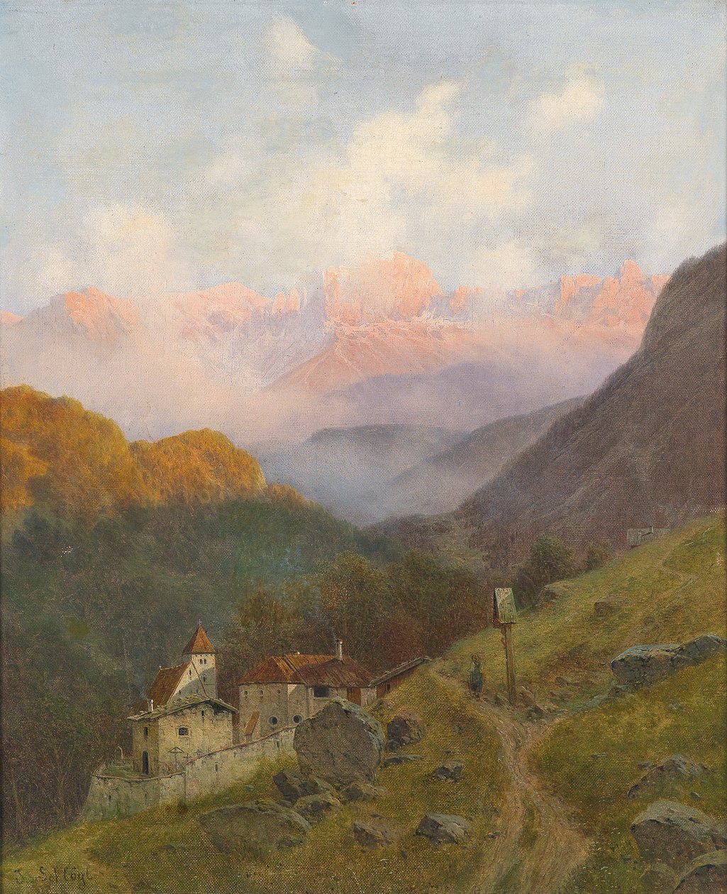 Udsigt over rosenhaven af Josef von Schlogl