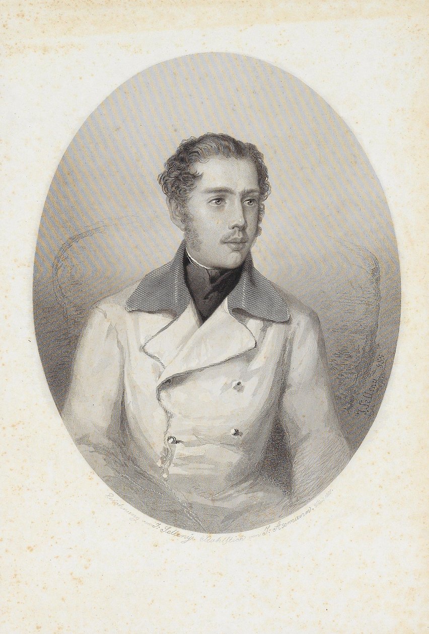 Ærkehertug Karl Ludwig af Østrig 1833-1896, 1856. af Josef Axmann