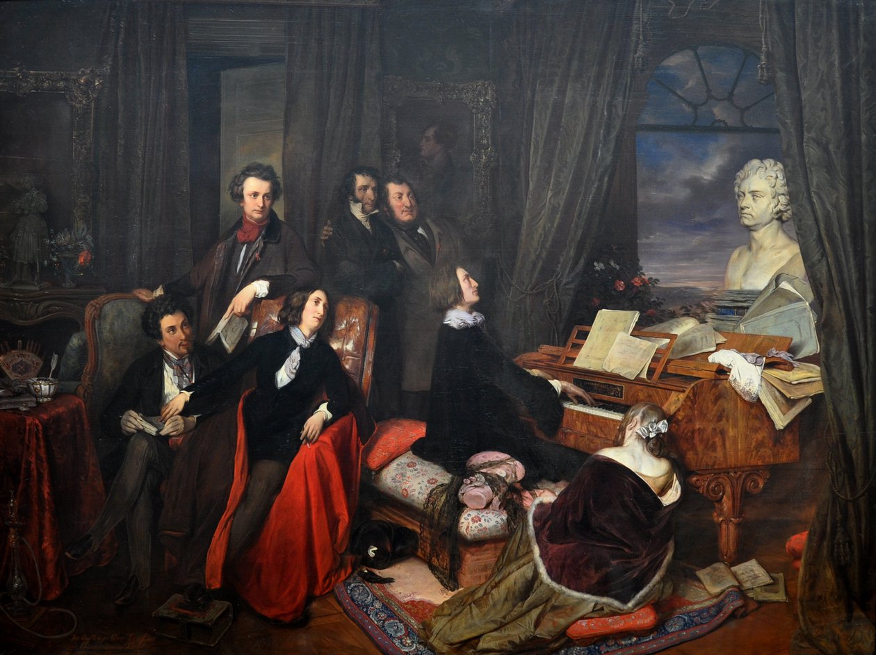 Franz Liszt Fantaserer ved klaveret, 1840 af Josef Danhauser
