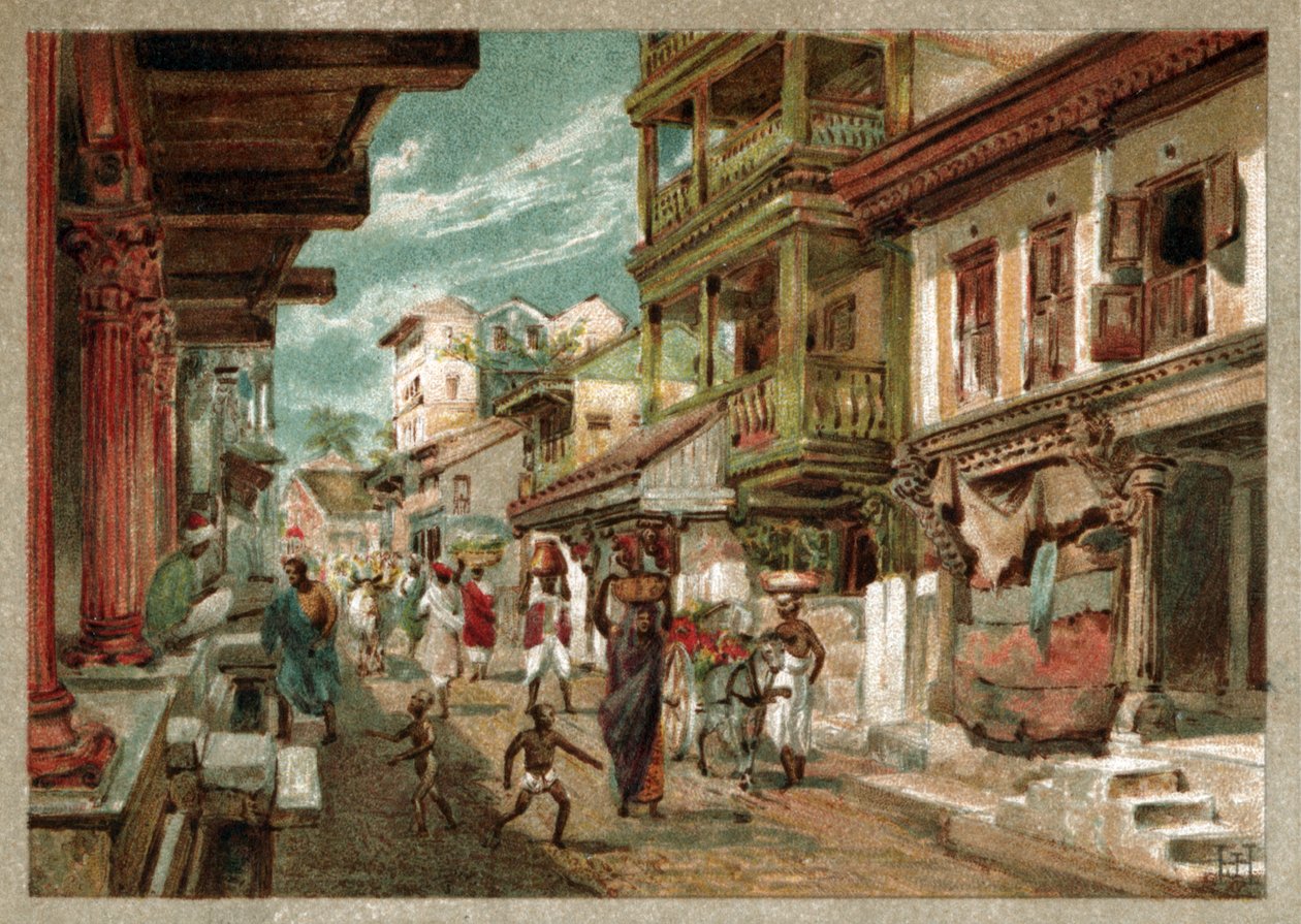 Gade i Mumbai af Josef Hoffman