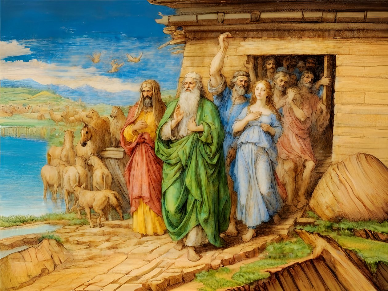 A1_Genesis_18-Noah går ud af arken af Josef Johann Michel