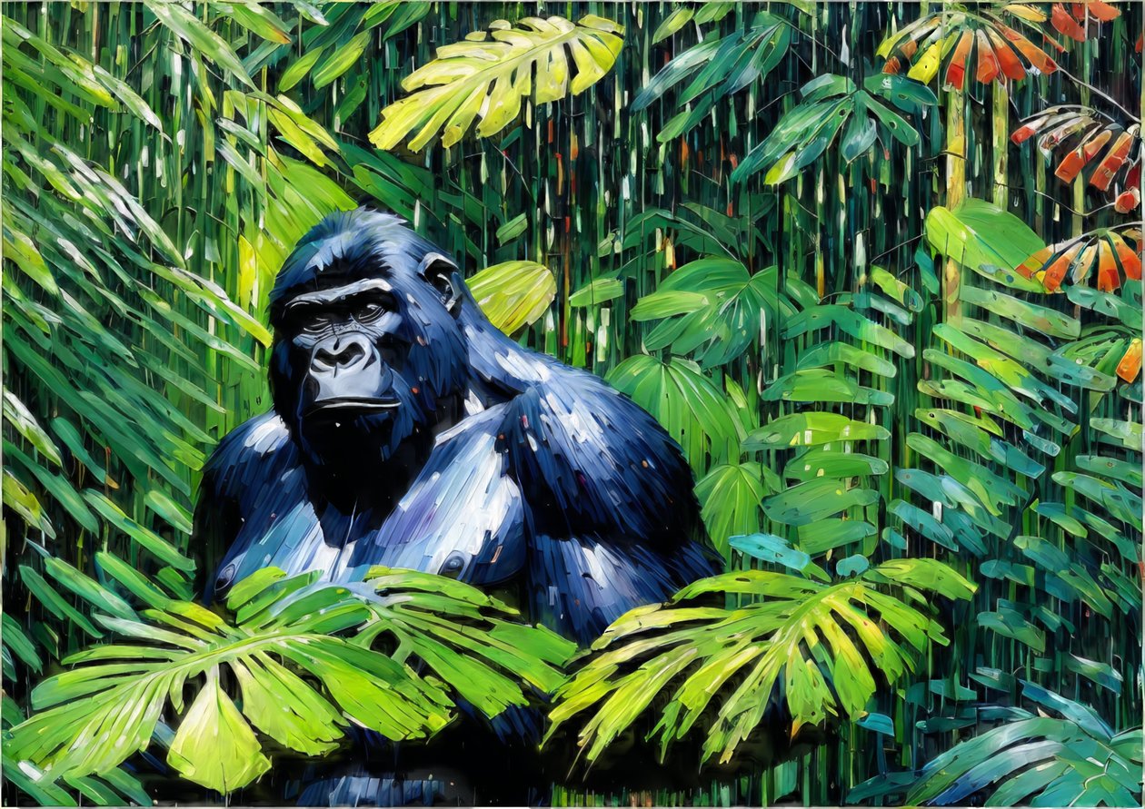 Dyr: Gorilla 1 af Josef Johann Michel