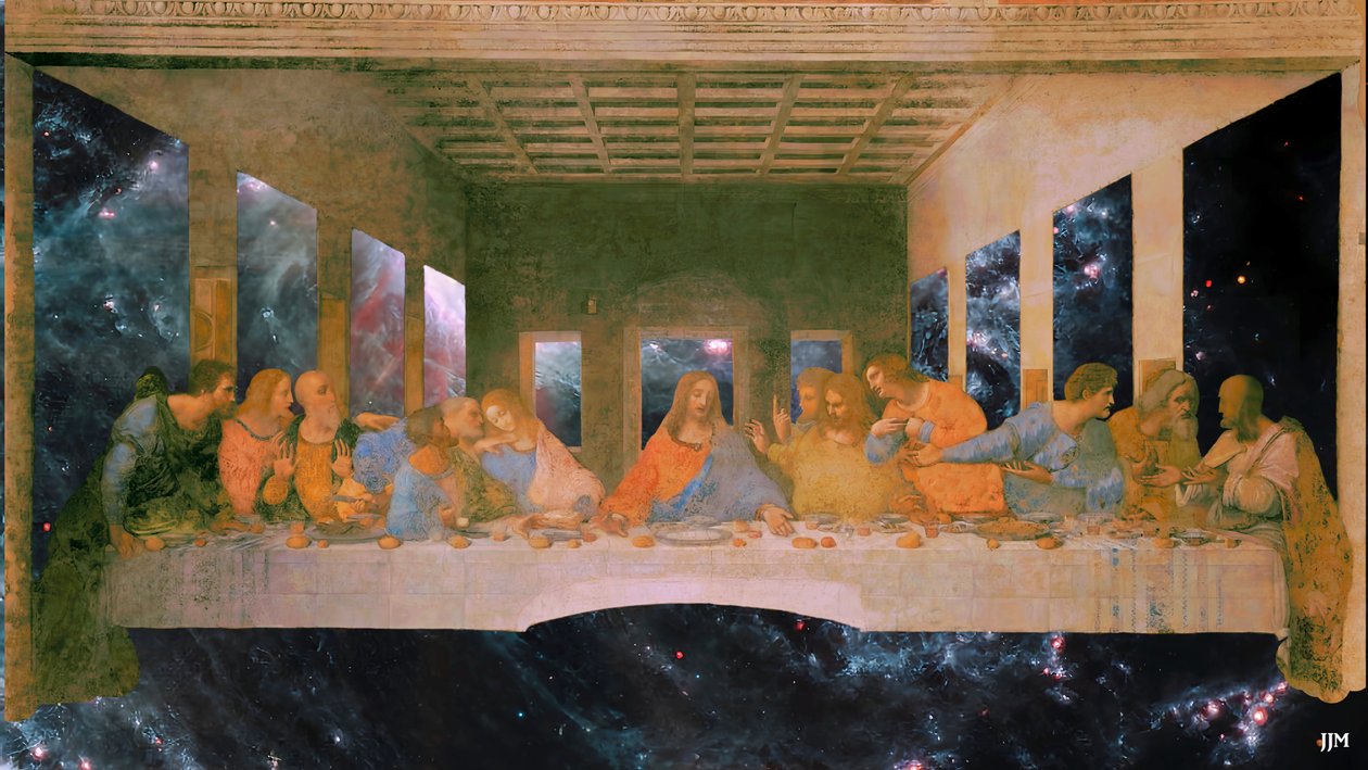 JJM-recreate: Leonardo da Vinci_Den sidste nadver+JWST af Josef Johann Michel