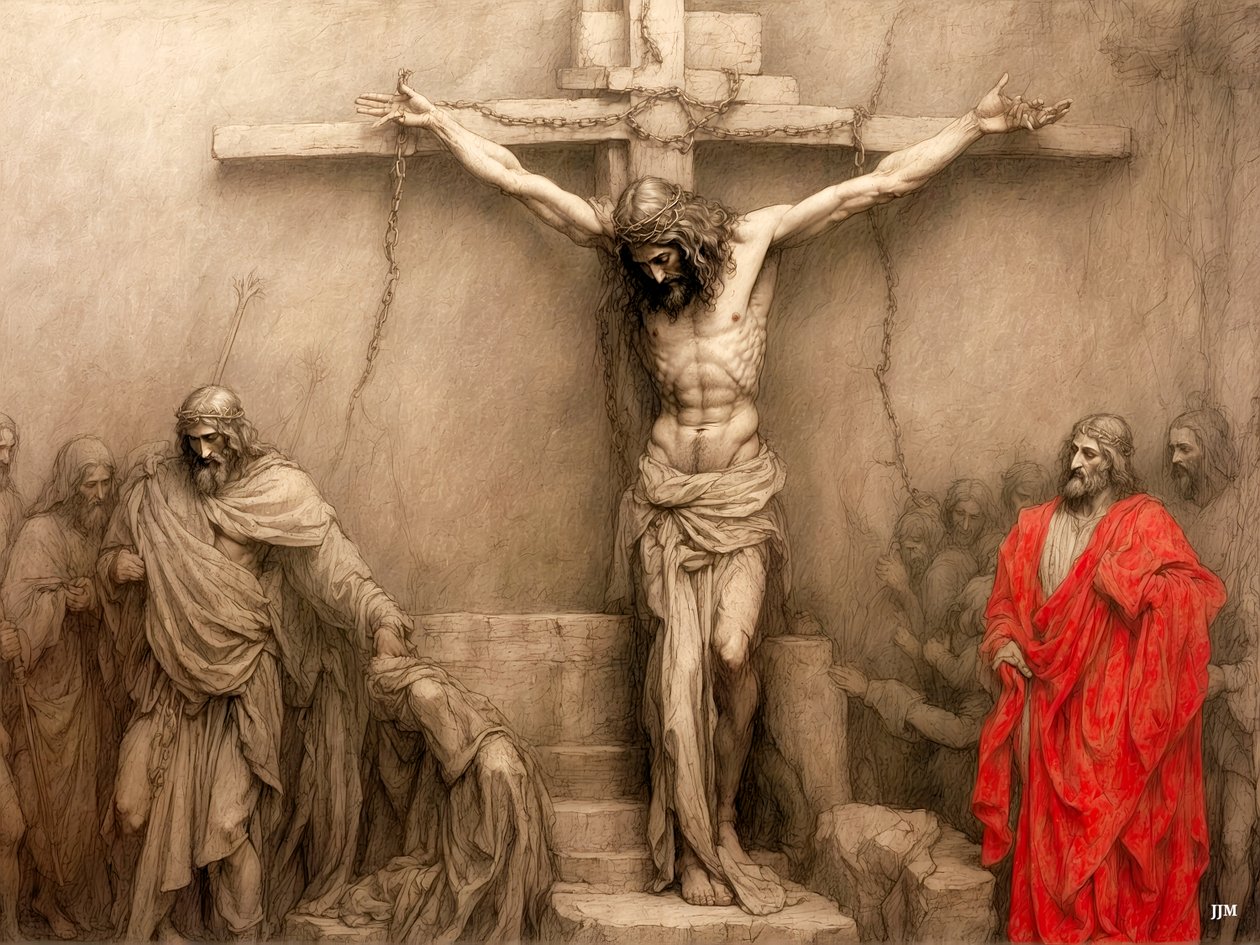 Jesus_på_korset_03 af Josef Johann Michel