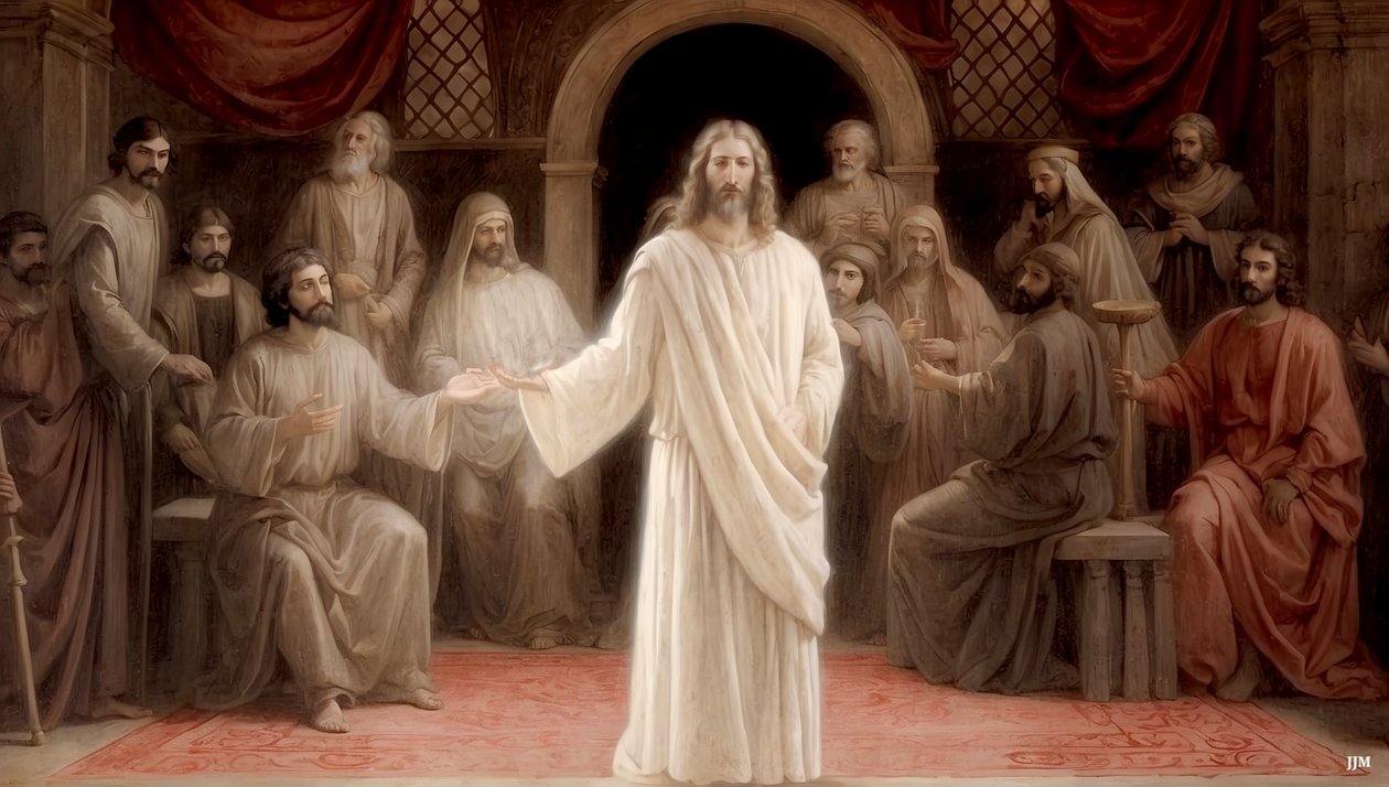 Jesus_viser sig for disciplene_01 af Josef Johann Michel