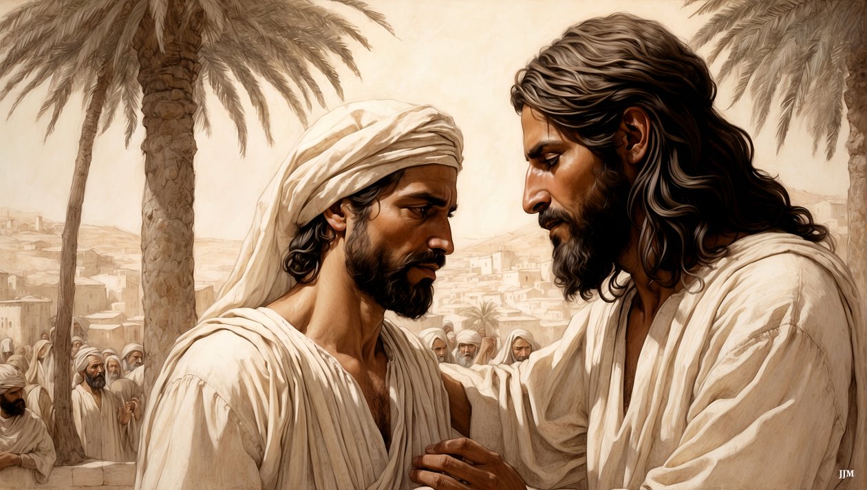 Jesus helbreder den blinde tigger_04 af Josef Johann Michel