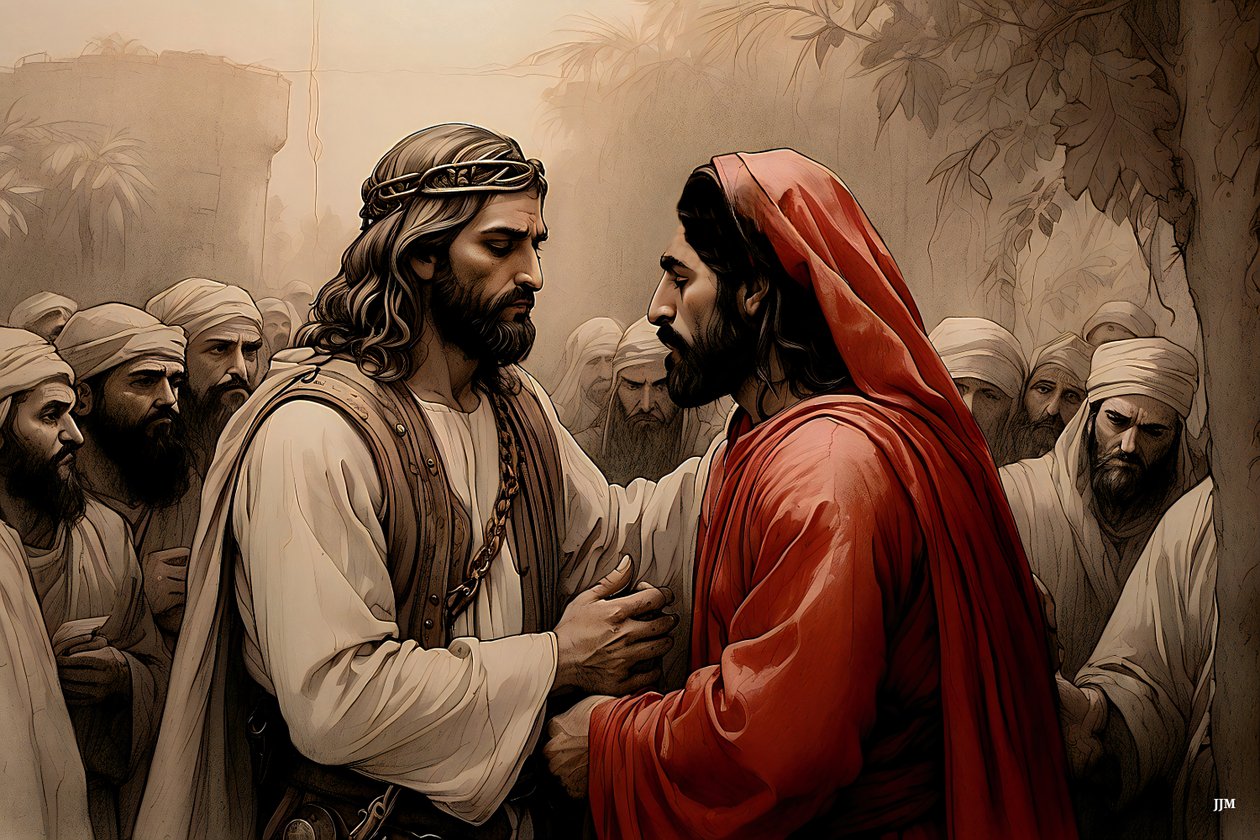 Jesus_forrådt af Judas_01 af Josef Johann Michel