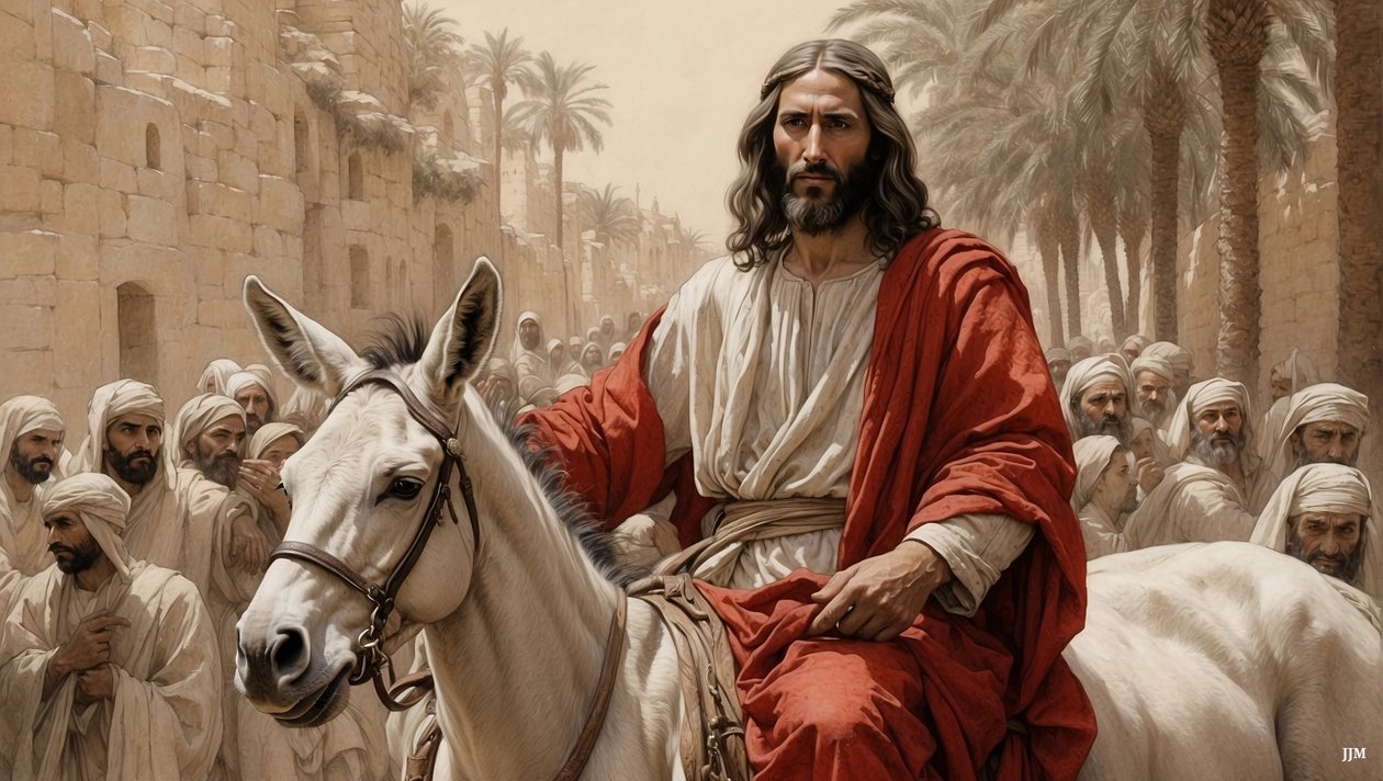 Jesus_går_ind_i_Jerusalem_01 af Josef Johann Michel