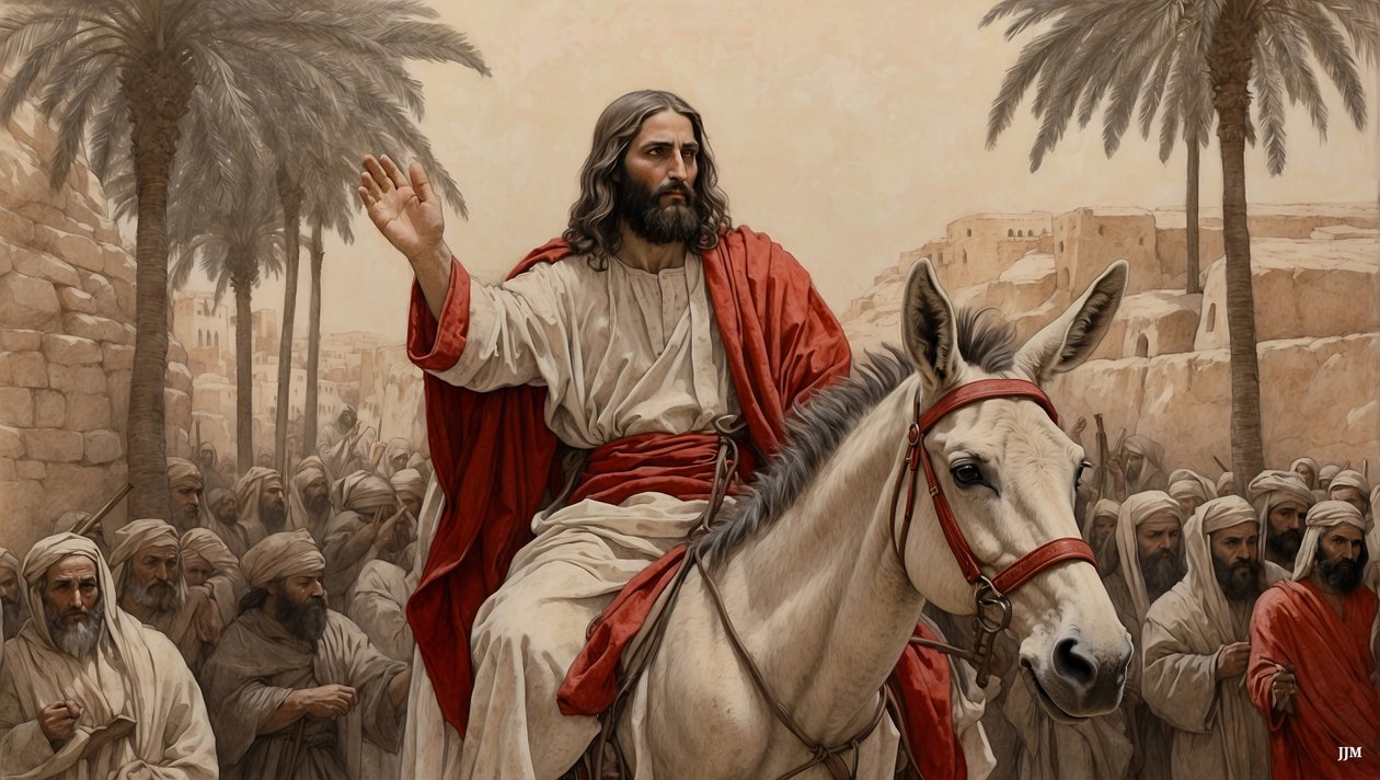 Jesus_går_ind_i_Jerusalem_03 af Josef Johann Michel