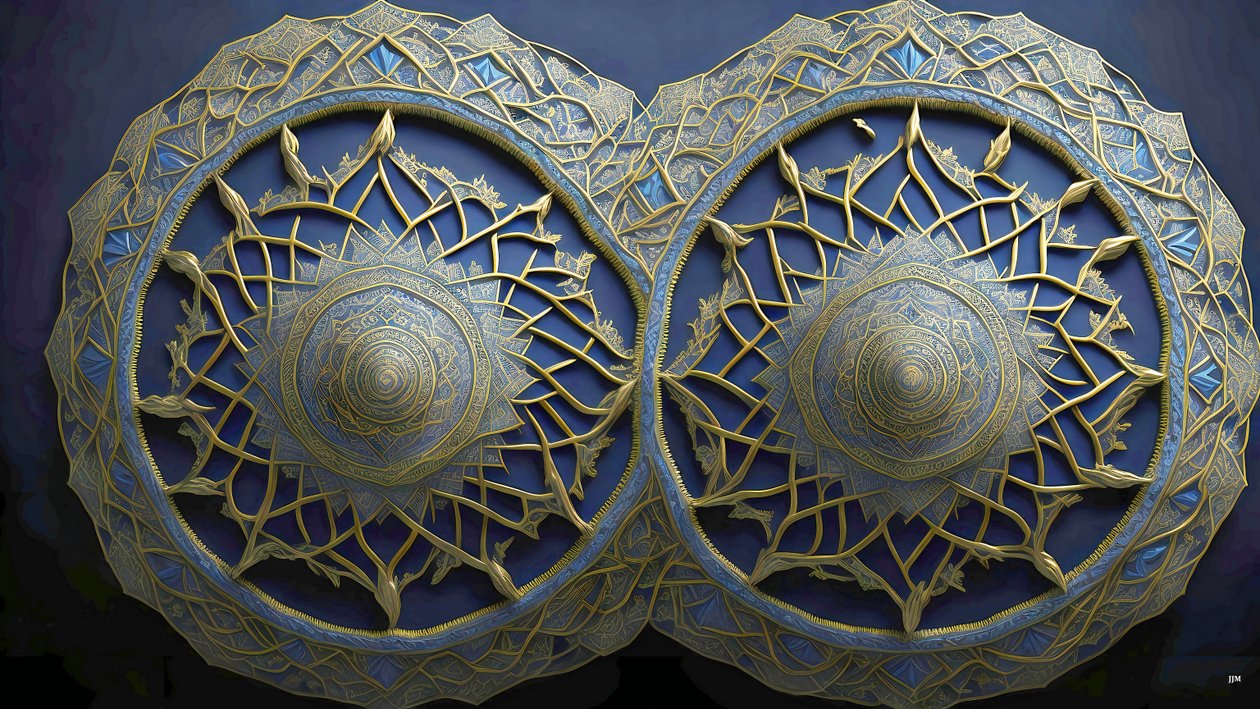 mandala: Egyptiske elementer_01 af Josef Johann Michel