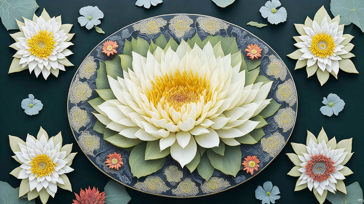 mandala: lumpeet elementit_01 af Josef Johann Michel