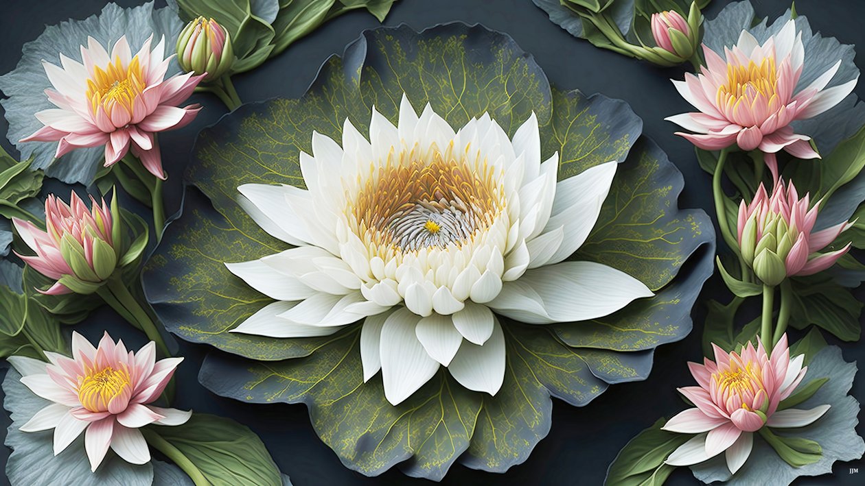 mandala: åkander elementer_03 af Josef Johann Michel