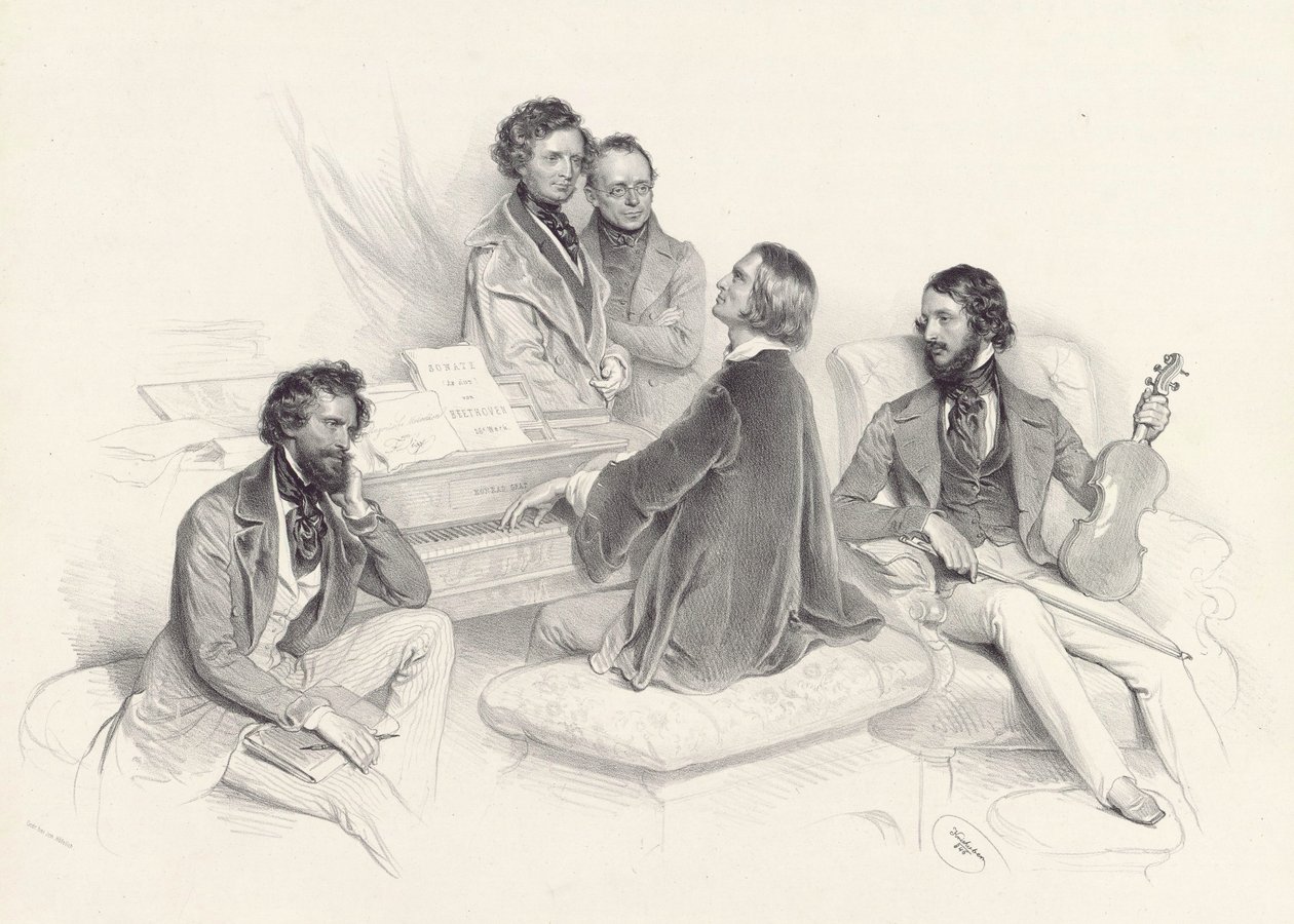 En matiné på Liszts af Josef Kriehuber