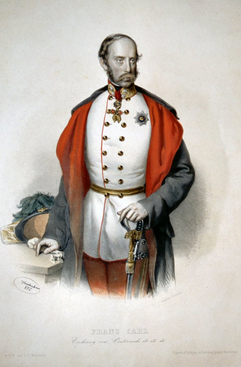 Franz Karl Ærkehertug Litho af Josef Kriehuber