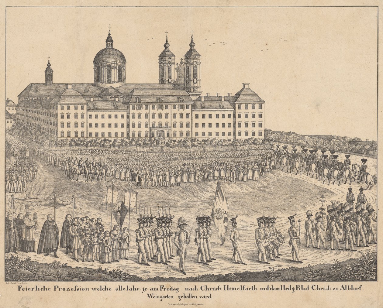 Holy Blood procession i Altdorf-Weingarten af Joseph Bayer
