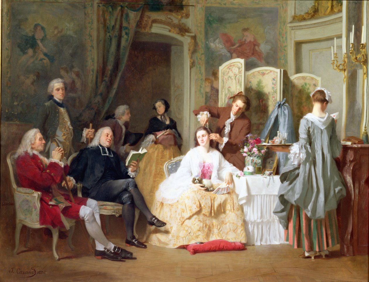 Abbe Prevost læser "Manon Lescaut", 1856 af Joseph Caraud