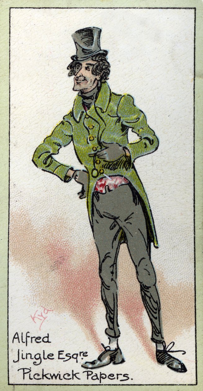 Alfred Jingle Esquire, fra "The Pickwick Papers" af Charles Dickens, 1923 af Joseph Clayton Clarke