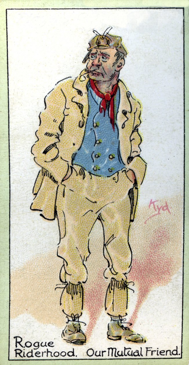 Rogue Riderhood, fra "Our Mutual Friend", af Charles Dickens, 1923 af Joseph Clayton Clarke