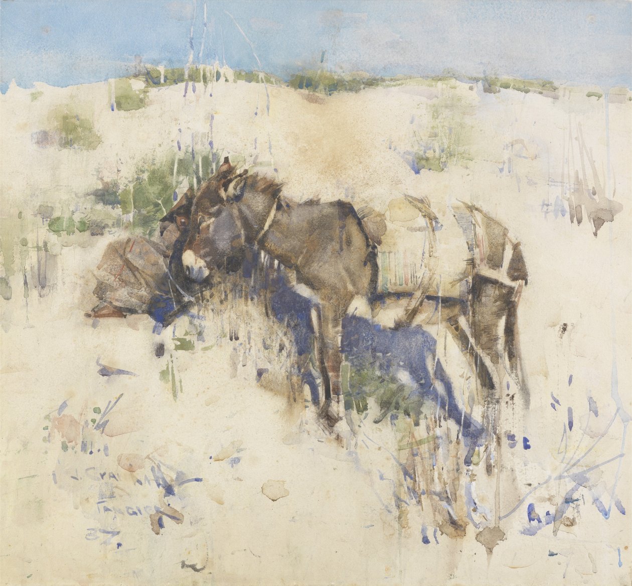 Tanger, 1887 (wc forstærket med gouache på papir) af Joseph Crawhall