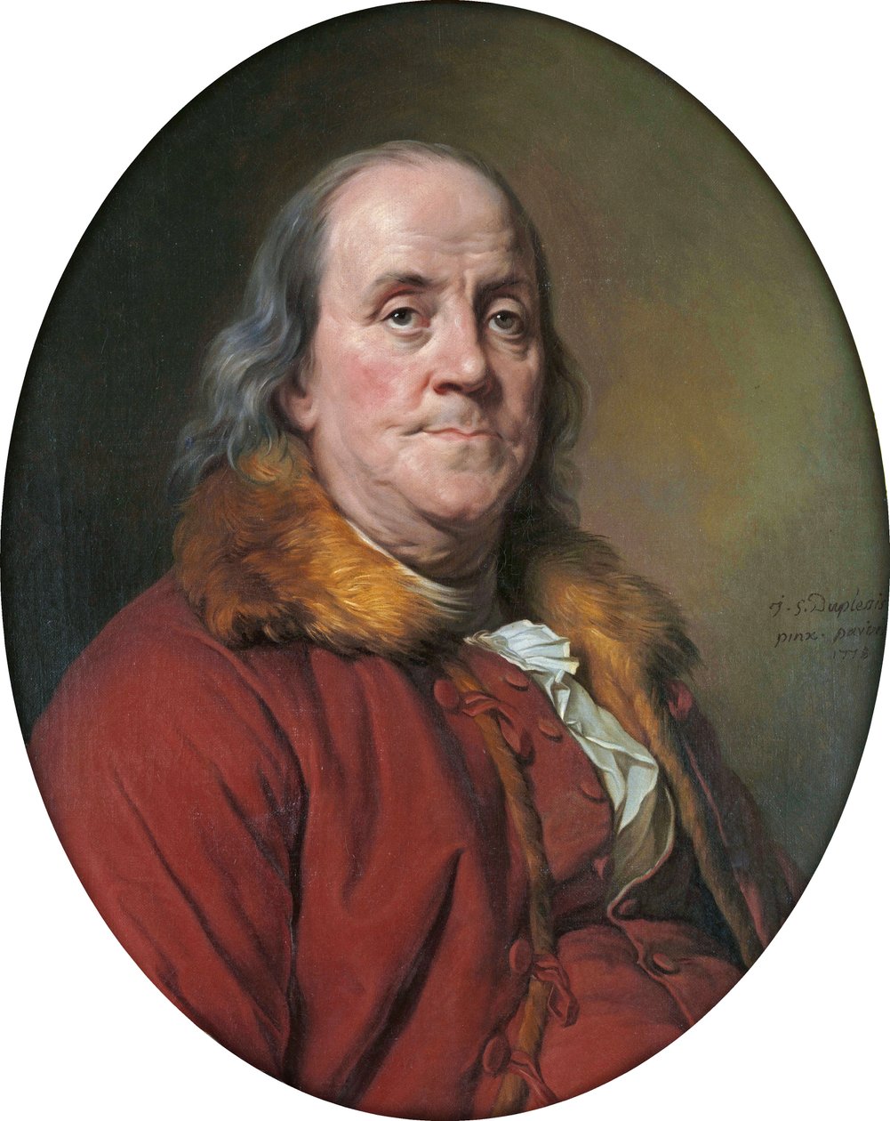 Portræt af Benjamin Franklin (1706-1790) af Joseph Siffred Duplessis