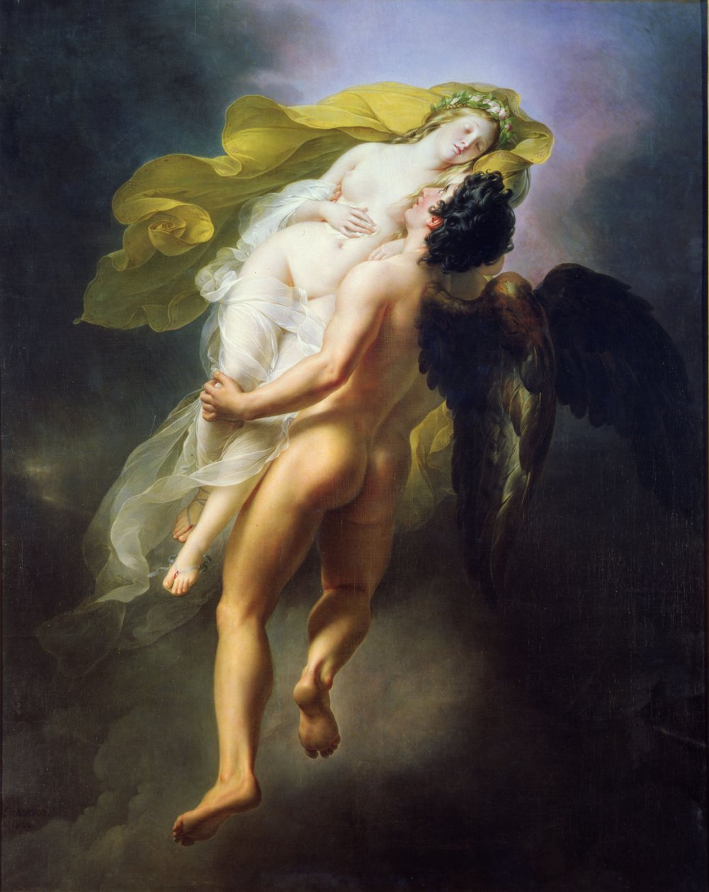 Boreas bortfører Oreithyia, 1822 af Joseph Ferdinand Lancrenon