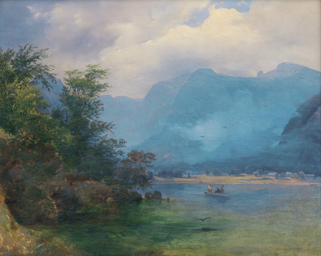 Alpine landskab af Joseph Holzer
