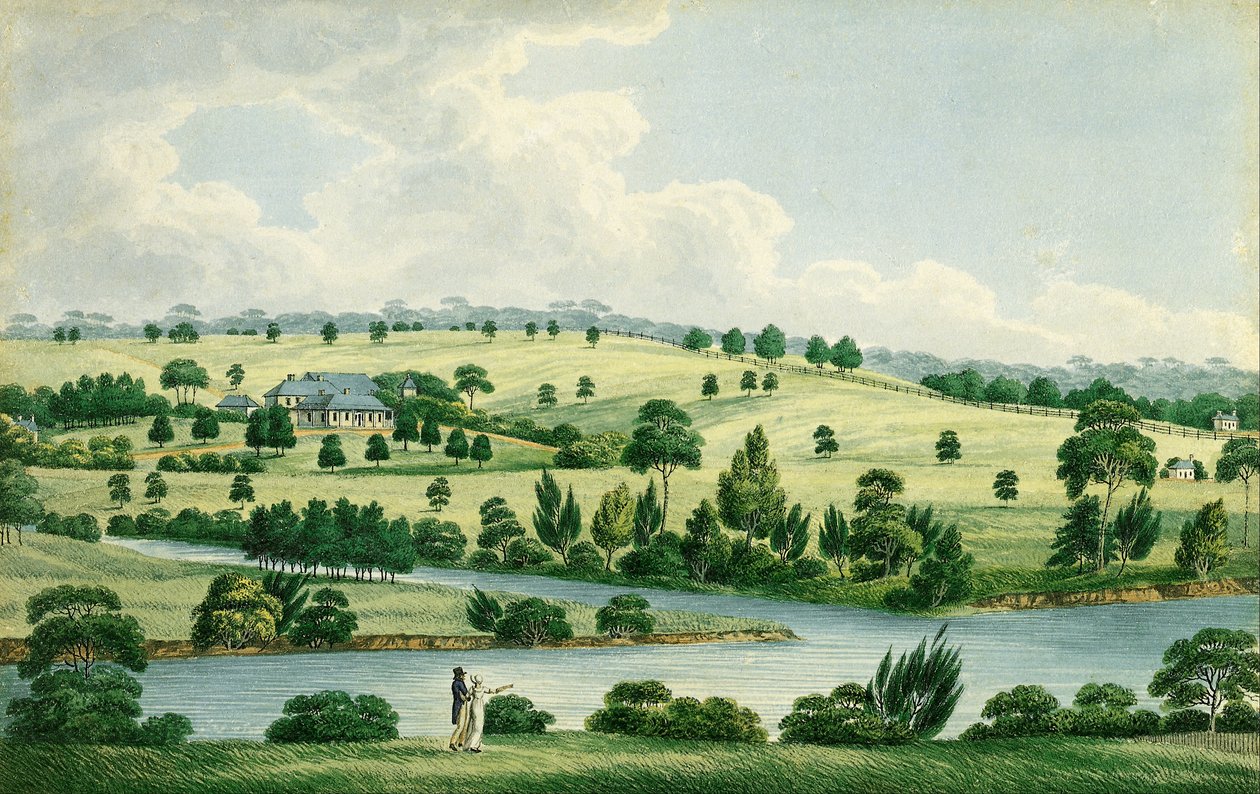 John Macarthur Esqs bopæl nær Parramatta N.S.W. af Joseph Lycett