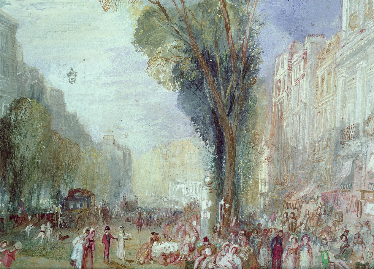 Boulevard des Italiens, Paris af Joseph Mallord William Turner