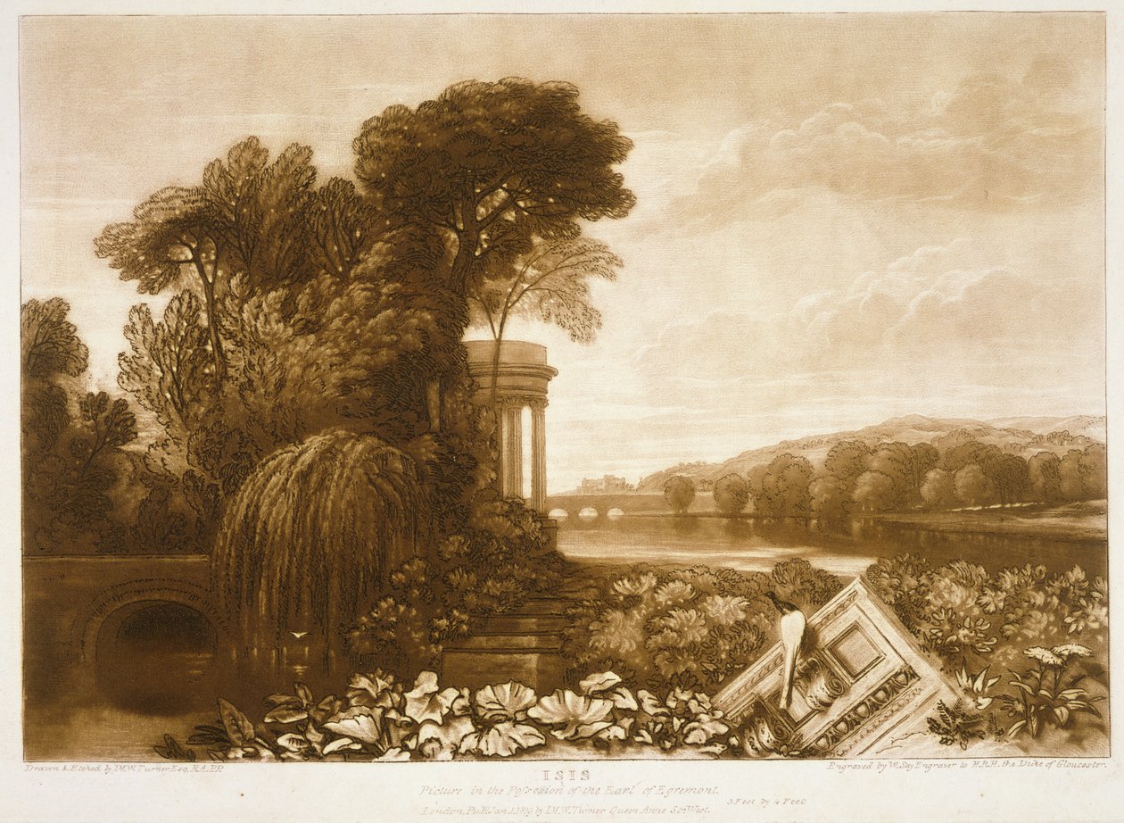 F.68.I Isis, fra "Liber Studiorum", graveret af William Say, 1819 af Joseph Mallord William Turner