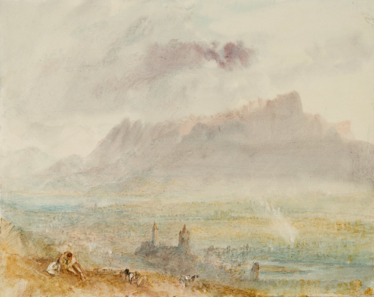 Thun-søen, ca. 1838 af Joseph Mallord William Turner