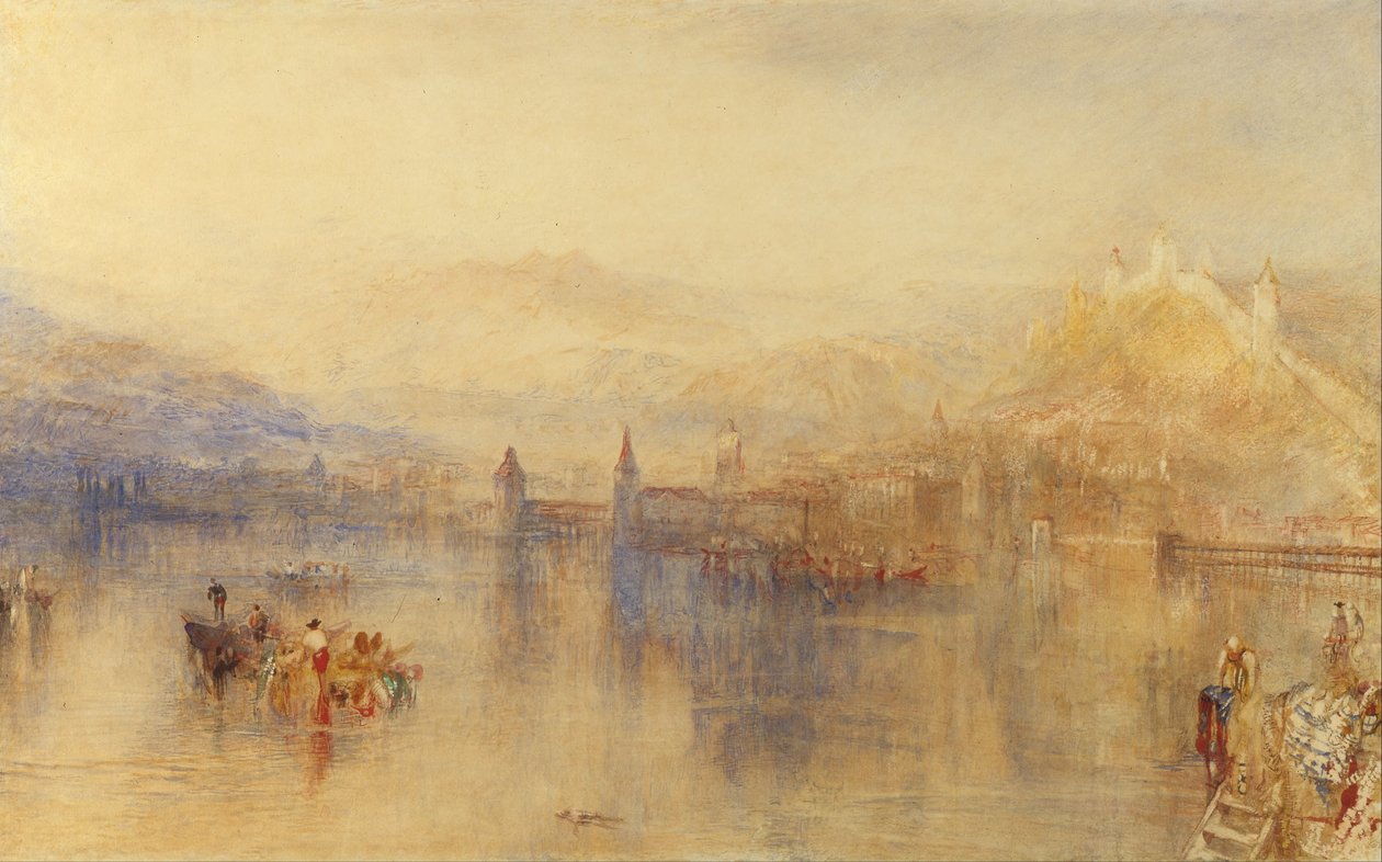 Luzern fra søen af Joseph Mallord William Turner