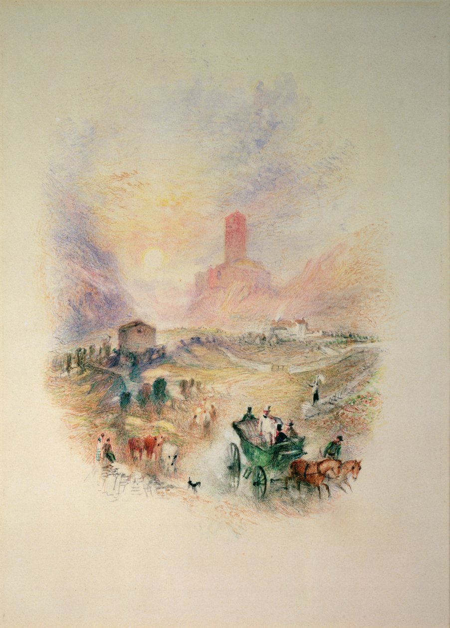Sir Walter Scott på besøg i Smallholm Tower af Joseph Mallord William Turner