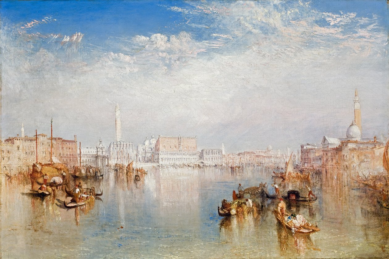 Udsigt over Venedig: Hertugpaladset, Dogana og en del af San Giorgio, 1841 af Joseph Mallord William Turner