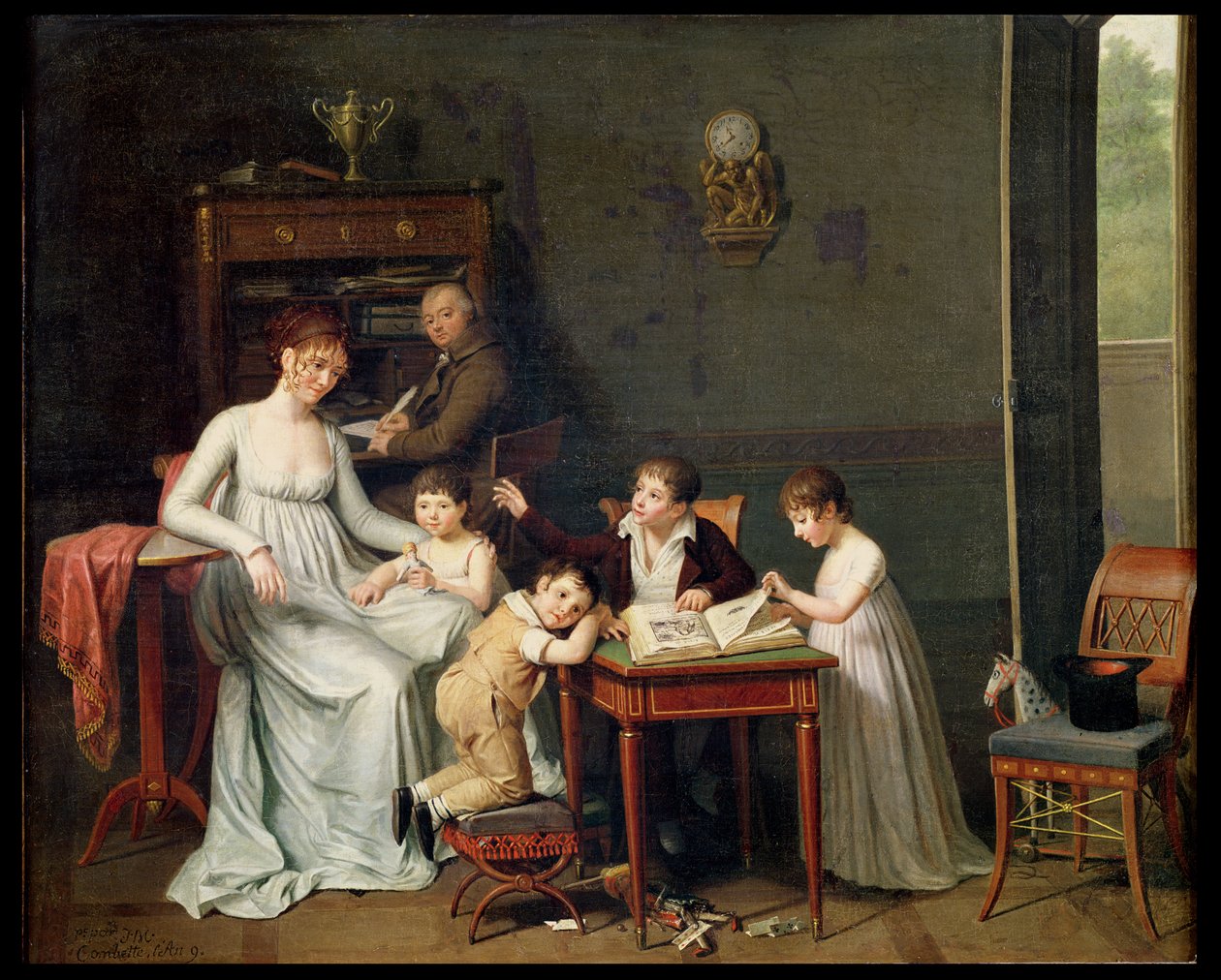 Portræt af en familie, 1800-01 af Joseph Marcellin Combette