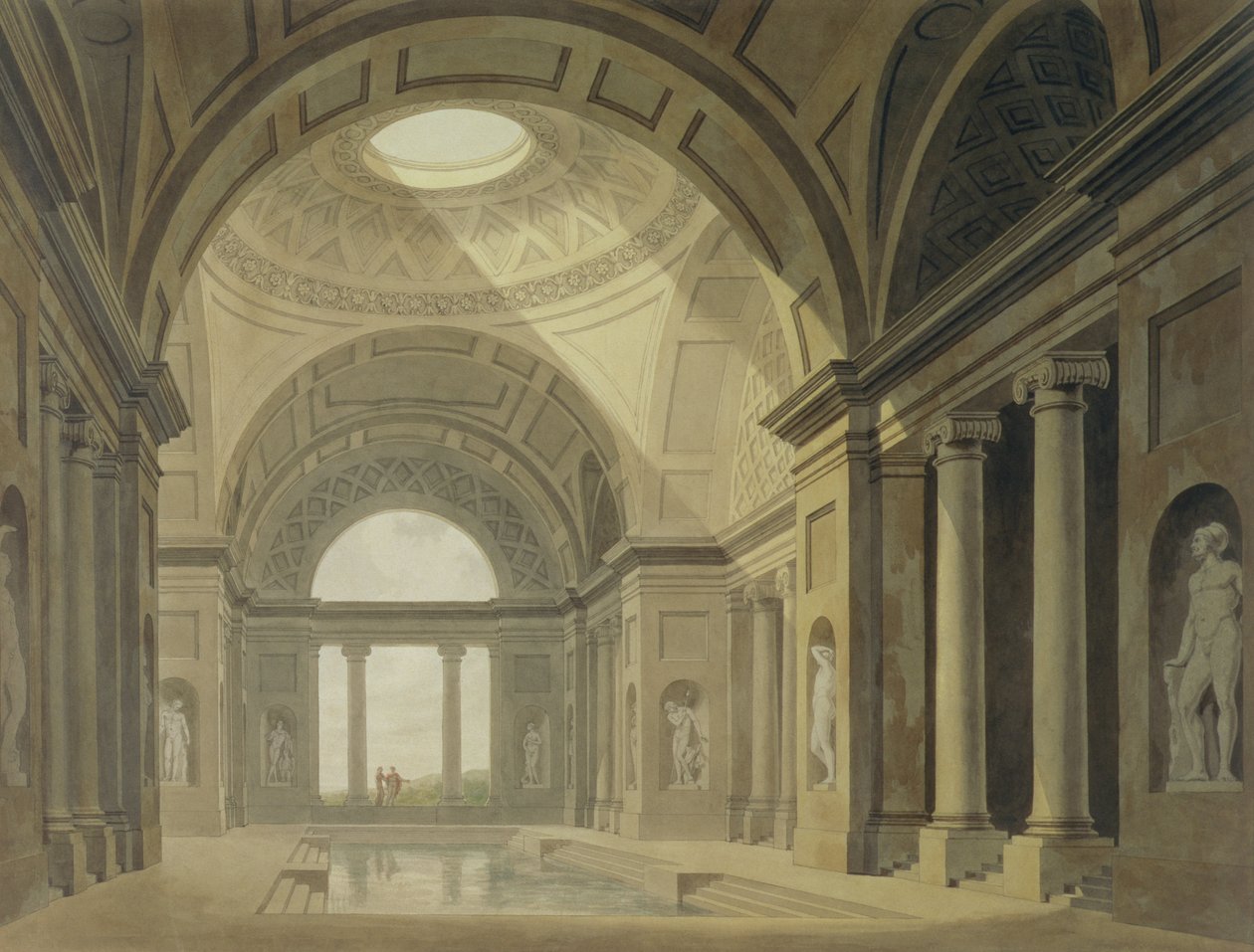 Gamle bade af Joseph Nash