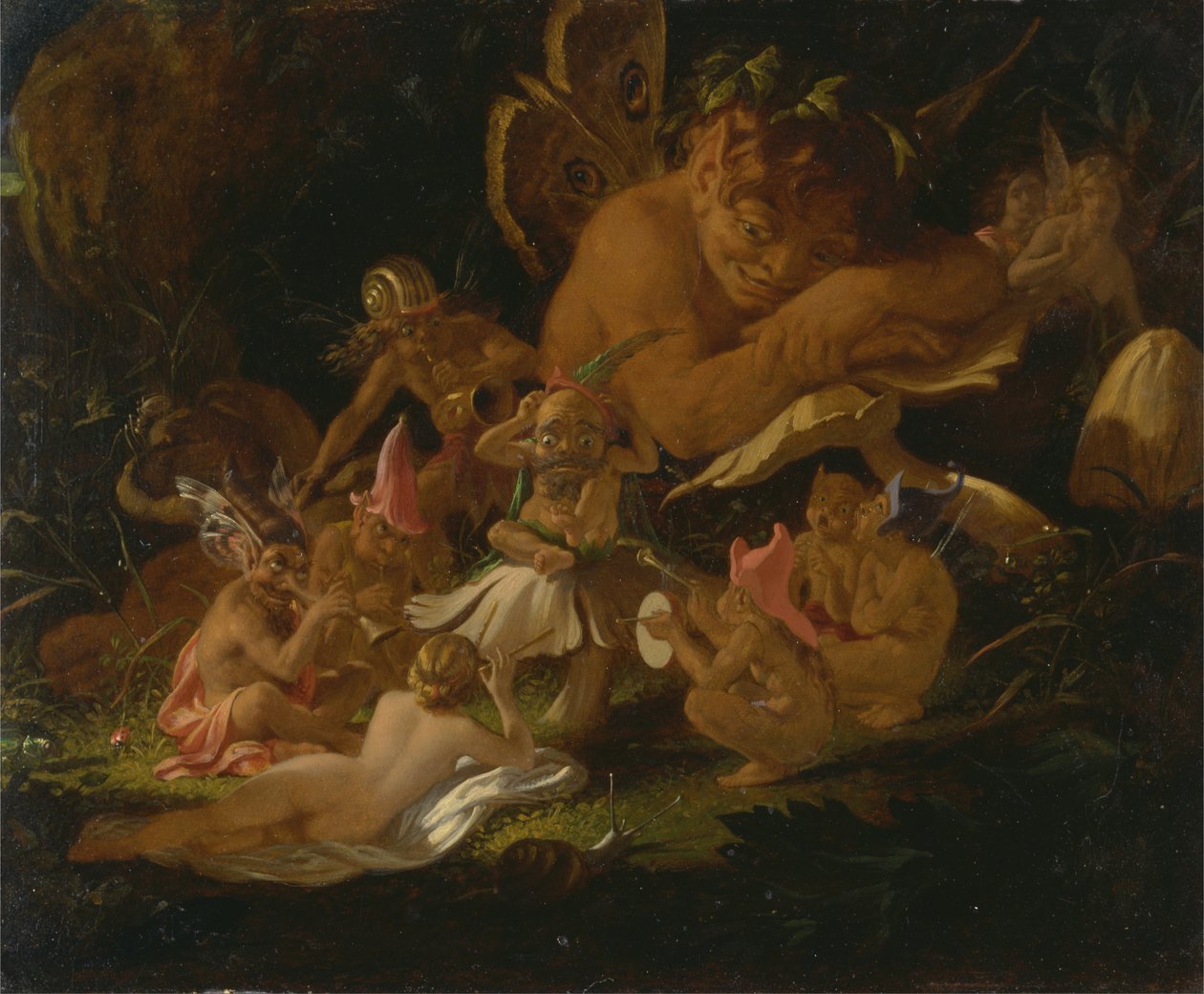 Puck og feer fra A Midsummer Nights Dream af Joseph Noel Paton