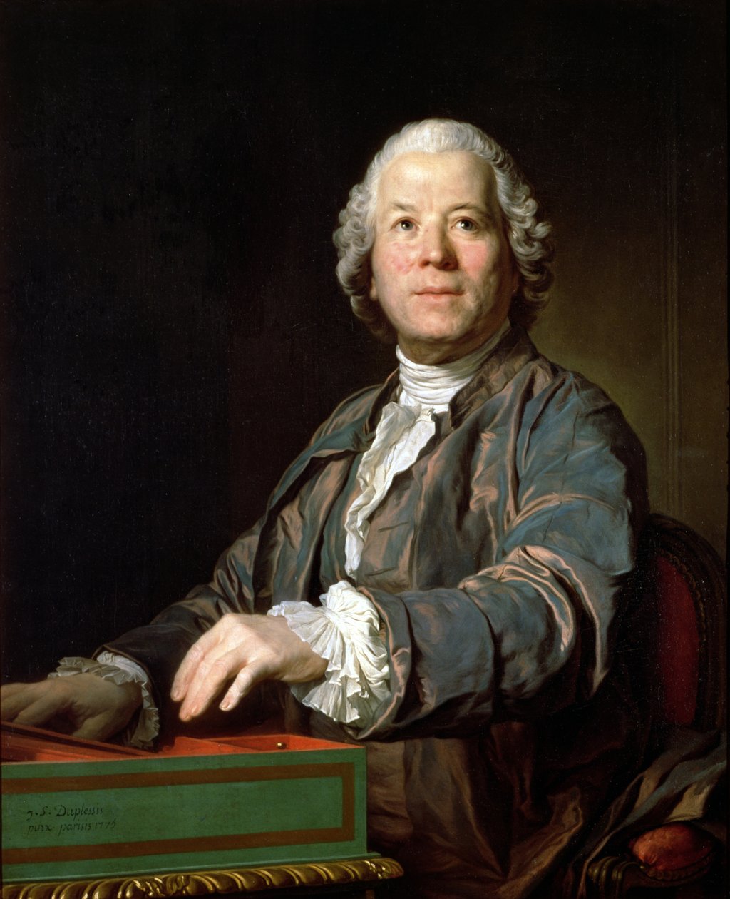 Christoph Willibald Gluck (1714-87) ved spinet, 1775 af Joseph Siffred Duplessis